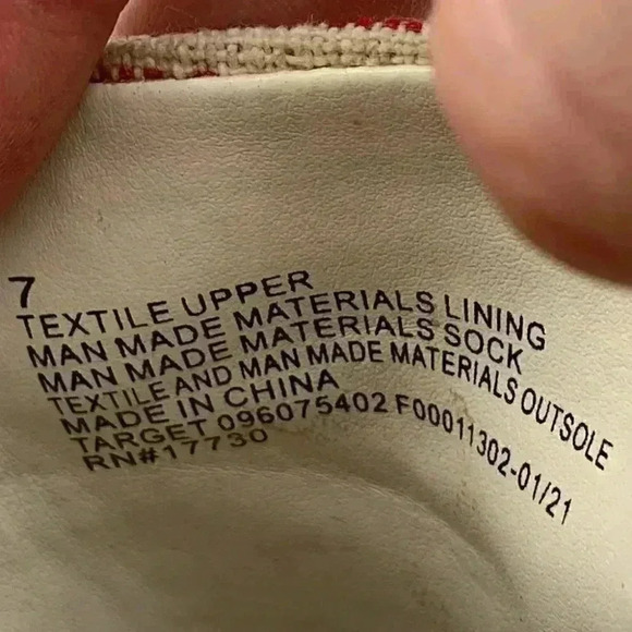 Universal threads sandals size 7 red white slip on Espadrille slides square toe - Picture 10 of 11